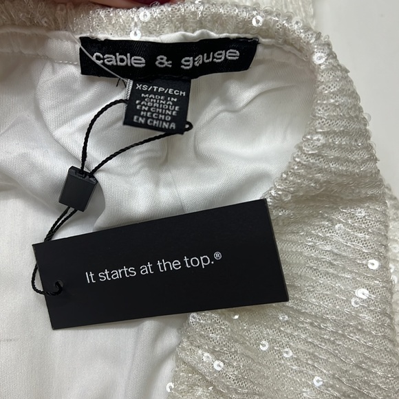 Cable & Gauge - White Sequin Skirt - Bridal Bachlorette - Picture 6 of 8